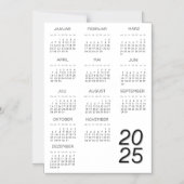 Kalender Deutsch 2025 Kalender Zwart-wit Magnetische Uitnodiging (Voorkant)