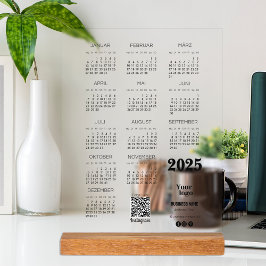 Kalender Deutsch 2025 Voljaar Kalender QR Code Acryl Bord