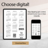 Kalender Deutsch 2025 Voljaar Kalender QR Code Kaart