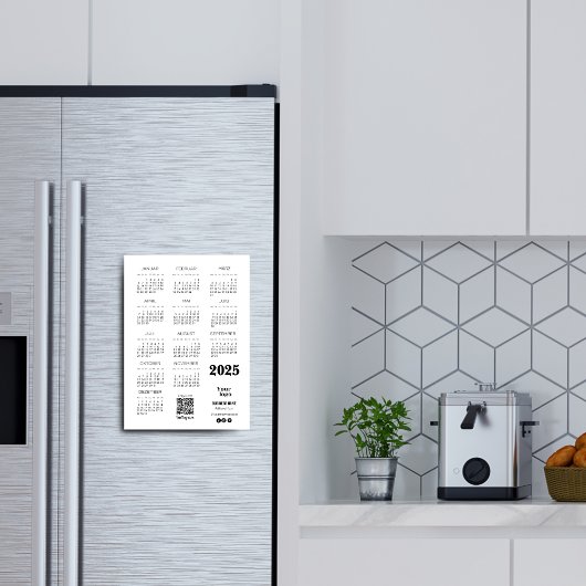 Kalender Deutsch 2025 Voljaar Kalender QR Code Magnetische Uitnodiging
