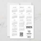 Kalender Deutsch 2025 Voljaar Kalender QR Code Magnetische Uitnodiging (Voorkant)