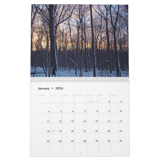 Kalender - Een jaar in het Bos (Jan 2026)