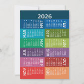 Kalender en Business Logo - feestelijk kleurrijk Feestdagenkaart (Voorkant)
