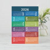 Kalender en Business Logo - feestelijk kleurrijk Feestdagenkaart (Staand voorkant)