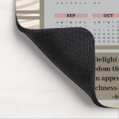 Kalender en Citaat Mousepad Muismat (Hoek)