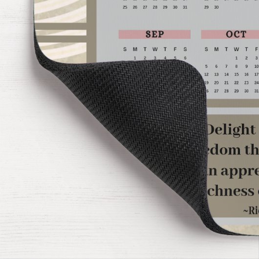 Kalender en Citaat Mousepad Muismat (Hoek)