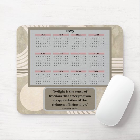 Kalender en Citaat Mousepad Muismat (Met muis)