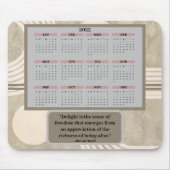 Kalender en Citaat Mousepad Muismat (Voorkant)