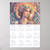 Kalender Engel Art Deco 2025. Poster (Voorkant)