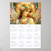 Kalender Engel Art Deco 2025. Poster (Voorkant)