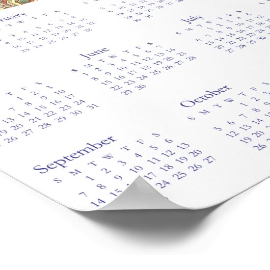 Kalender Engel Art Deco 2025. Poster (Hoek)