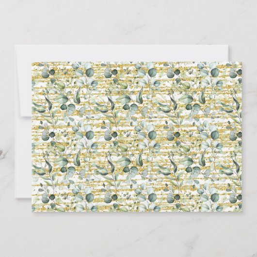 Kalender Eucalyptus Goud Save the Date Bruiloft (Achterkant)