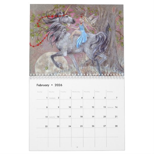 Kalender — Fantasy Horses (Feb 2026)
