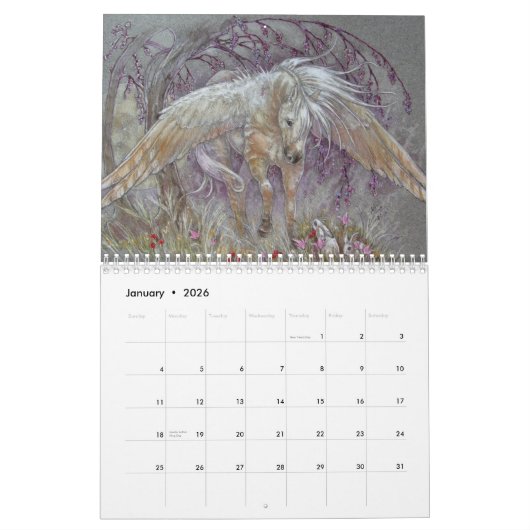 Kalender — Fantasy Horses (Jan 2026)
