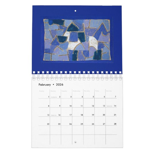 KALENDER : FINE ART : PAUL KLEE (Feb 2026)