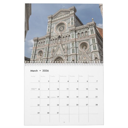 Kalender Florence 2026 (Mar 2026)
