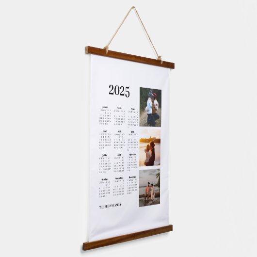 Kalender foto 2025 hangend wandkleed (Gebogen)