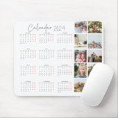 Kalender foto collage script trendy minimalist muismat (Met muis)