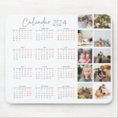 Kalender foto collage script trendy minimalist muismat (Voorkant)