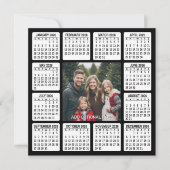 Kalender - Foto in het centrum Holiday Kaart (Voorkant)