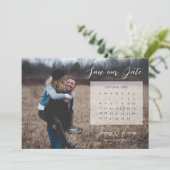 Kalender foto Save the Date Uitnodiging (Staand voorkant)