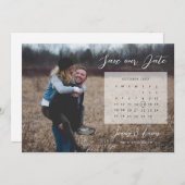 Kalender foto Save the Date Uitnodiging (Voorkant / Achterkant)