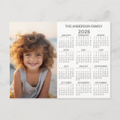 Kalender - Foto Voljaar Uitzicht Modern Briefkaart (Voorkant)