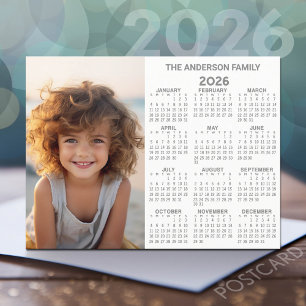 Kalender - Foto Voljaar Uitzicht Modern Briefkaart