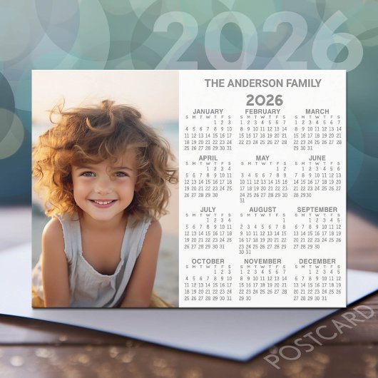 Kalender - Foto Voljaar Uitzicht Modern Briefkaart