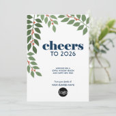 Kalender GEJUICH - groen blauw - Business Logo Feestdagenkaart (Staand voorkant)