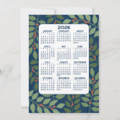 Kalender GEJUICH - groen blauw - Business Logo Feestdagenkaart (Achterkant)
