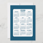 Kalender - Gelukkig Nieuwjaar Blue Snowflake Busin Feestdagenkaart (Achterkant)