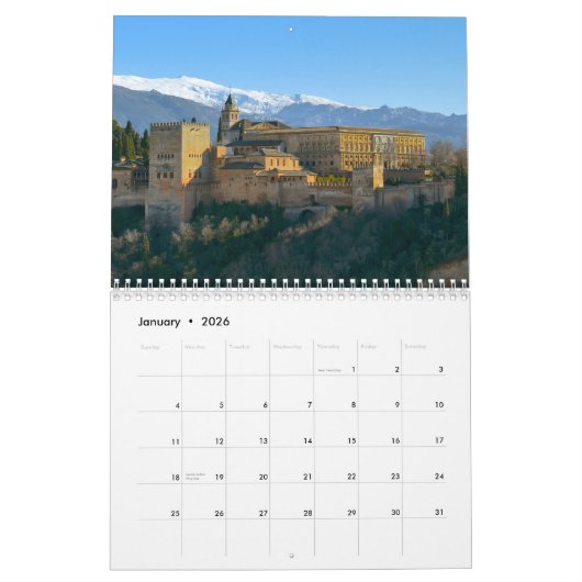 Kalender Granada, Spanje 2026 (Jan 2026)