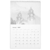 Kalender - Grijze schaal foto Afbeeldingen (Jan 2027)