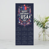 Kalender Happy Birthday USA 250 Feestdagenkaart (Staand voorkant)