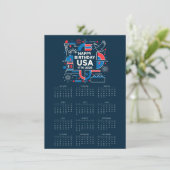 Kalender Happy Birthday USA 250 Feestdagenkaart (Staand voorkant)