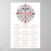 Kalender Happy Birthday USA 250 Poster (Voorkant)