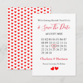 Kalender Hart Trouwen Bewaar De Datum Save The Date (Voorkant / Achterkant)
