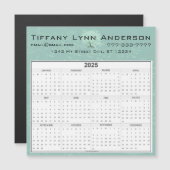 Kalender Heart Leaf Tree Floral Mint Green (Voorkant / Achterkant)