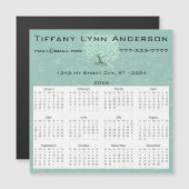 Kalender Heart Leaf Tree Floral Mint Green (Voorkant / Achterkant)