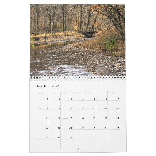 Kalender - Herfst Bossen & Water (Mar 2026)