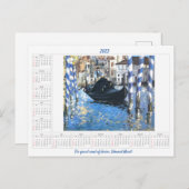 Kalender Het grote kanaal van Venetië Edouard Mane Briefkaart (Voorkant / Achterkant)