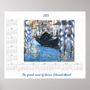 Kalender Het grote kanaal van Venetië Edouard Mane Poster