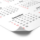 Kalender - Hete Luchtballon in Wolken Poster (Hoek)