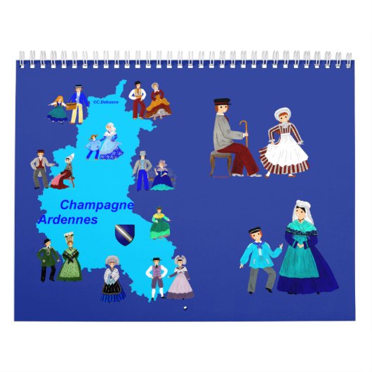 Kalender in Champagne-Ardennes, Frankrijk (Hoes)