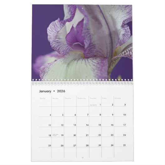 Kalender Iriss uit de tuin (Jan 2026)