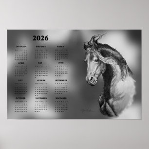Kalender, Jaarlijkse Mooie Hengst Paard Poster