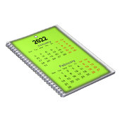 Kalender januari 2022 notitieboek (Rechterzijde)