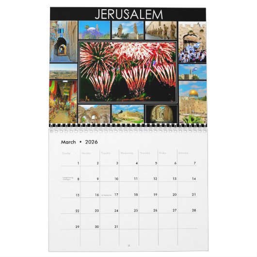 Kalender Jeruzalem (Mar 2026)