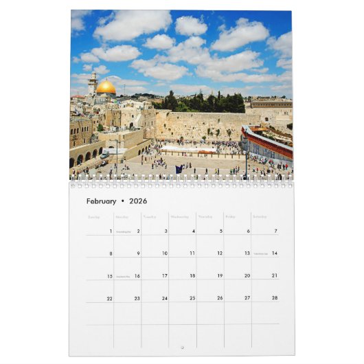 Kalender Jeruzalem (Feb 2026)